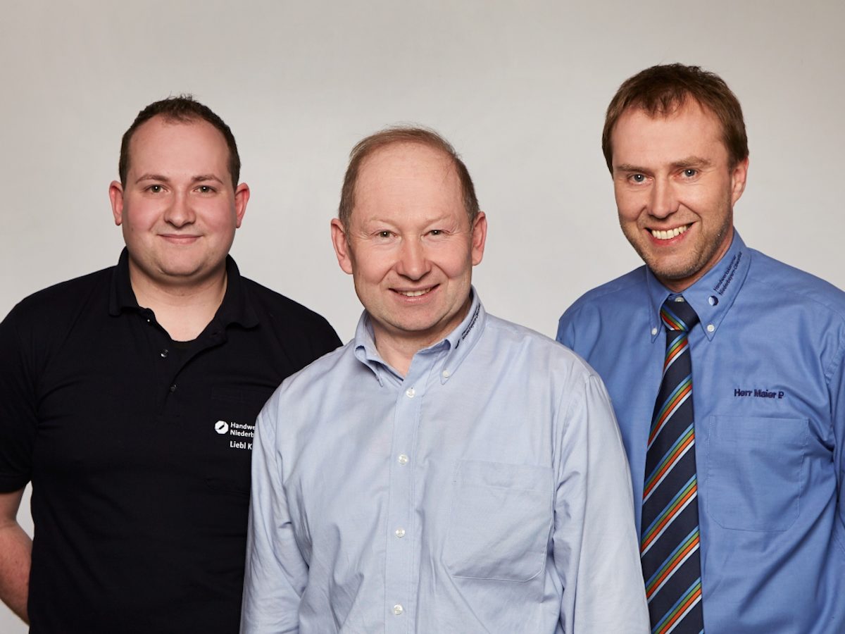 Die Spezialisten im Bereich Sanitär-Heizung-Klimatechnik sind (von links): Klaus Liebl, Hermann Schmid und Fachbereichsleiter Paul Maier.