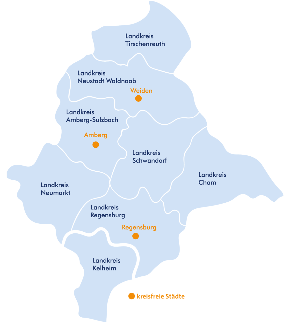Landkarte-nur-Karte--Oberpfalz