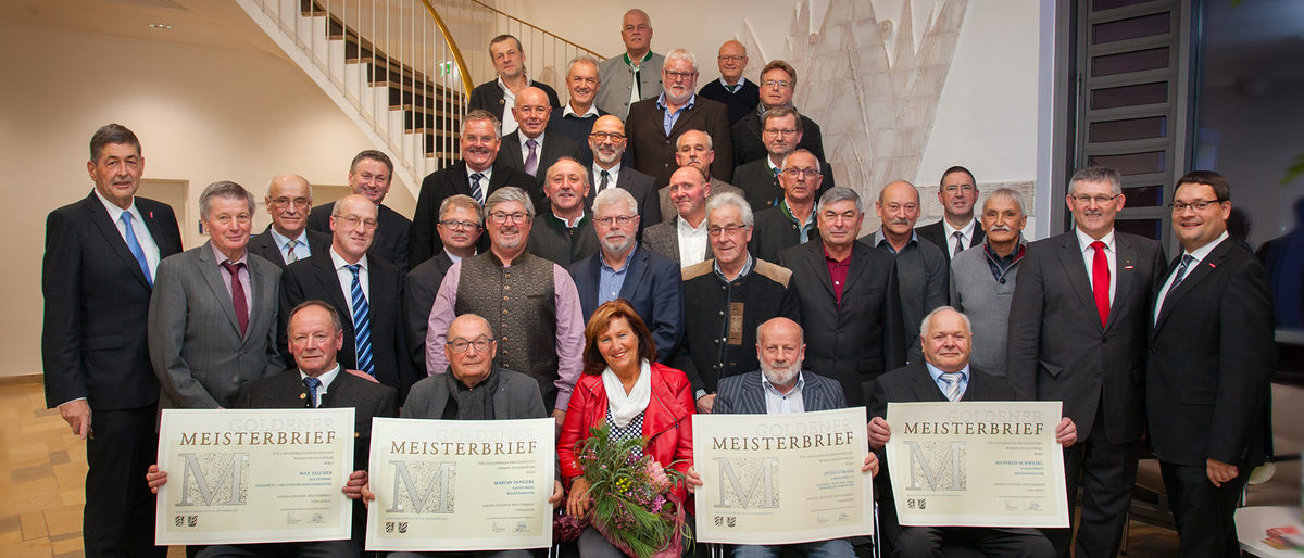 Verleihung Goldene Meisterbriefe Passau Gruppenfoto