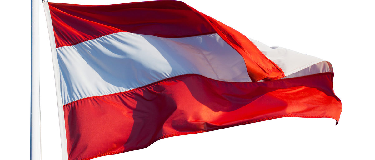 Österreich Fahne Flagge Außenwirtschaft