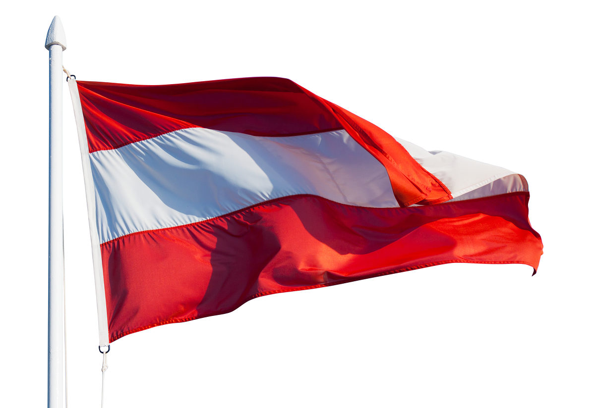 Österreich Fahne Flagge Außenwirtschaft