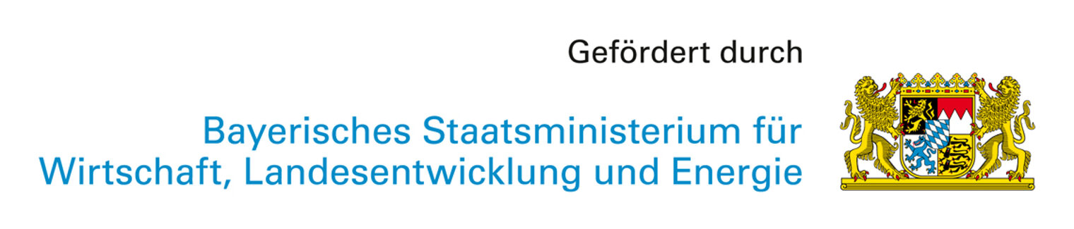 Förderlogo Bay. Staatsministerium für Wirtschaft, Landesentwicklung und Energie