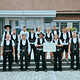 Gruppenfoto der Zimmerer bei der Meisterbriefübergabe in Regensburg. 