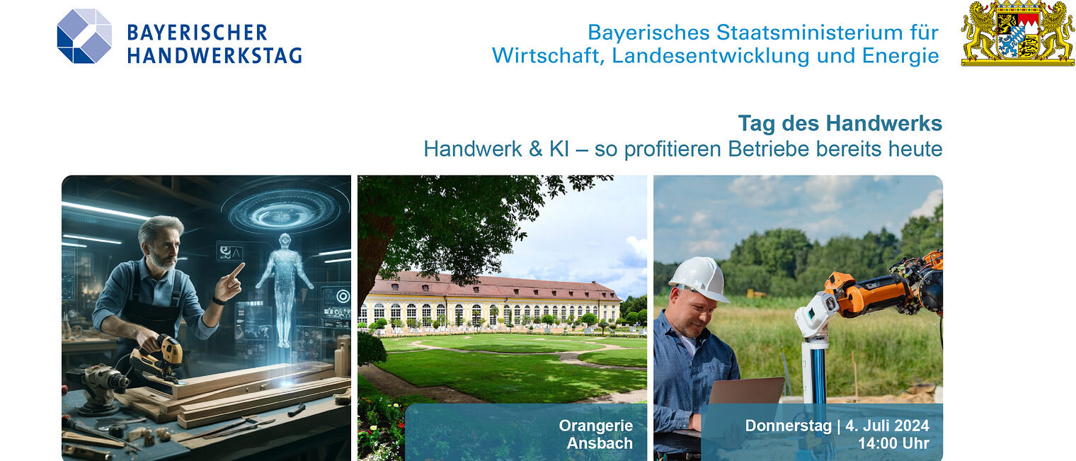 Einladung zum "Bayerischen Tag des Handwerks 2024" Einladung zum "Bayerischen Tag des Handwerks 2024"