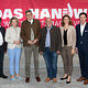 HWK-Präsident Dr. Georg Haber (3.v.li.), der stellvertretende HWK-Hauptgeschäftsführer Hans Schmidt (1.v.re.) und Regensburger Kreishandwerksmeister Andreas Träg (3.v.re.) begrüßten den Staatssekretär im bayerischen Wirtschaftsministerium Tobias Gotthardt (1.v.li.), die Regensburger Bürgermeisterin Astrid Freudenstein (2.v.li.) und die Regensburger Landrätin Tanja Schweiger (2.v.re.) beim gemeinsamen Fest. 