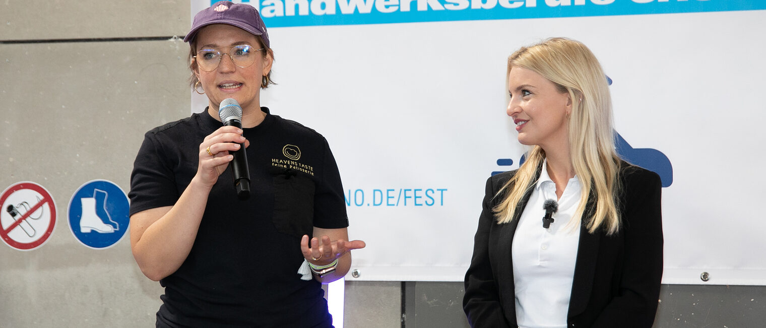 Die Konditormeisterin und Influencerin Laura Schönberger (li.) begleitete vorab das Fest auf Social Media.