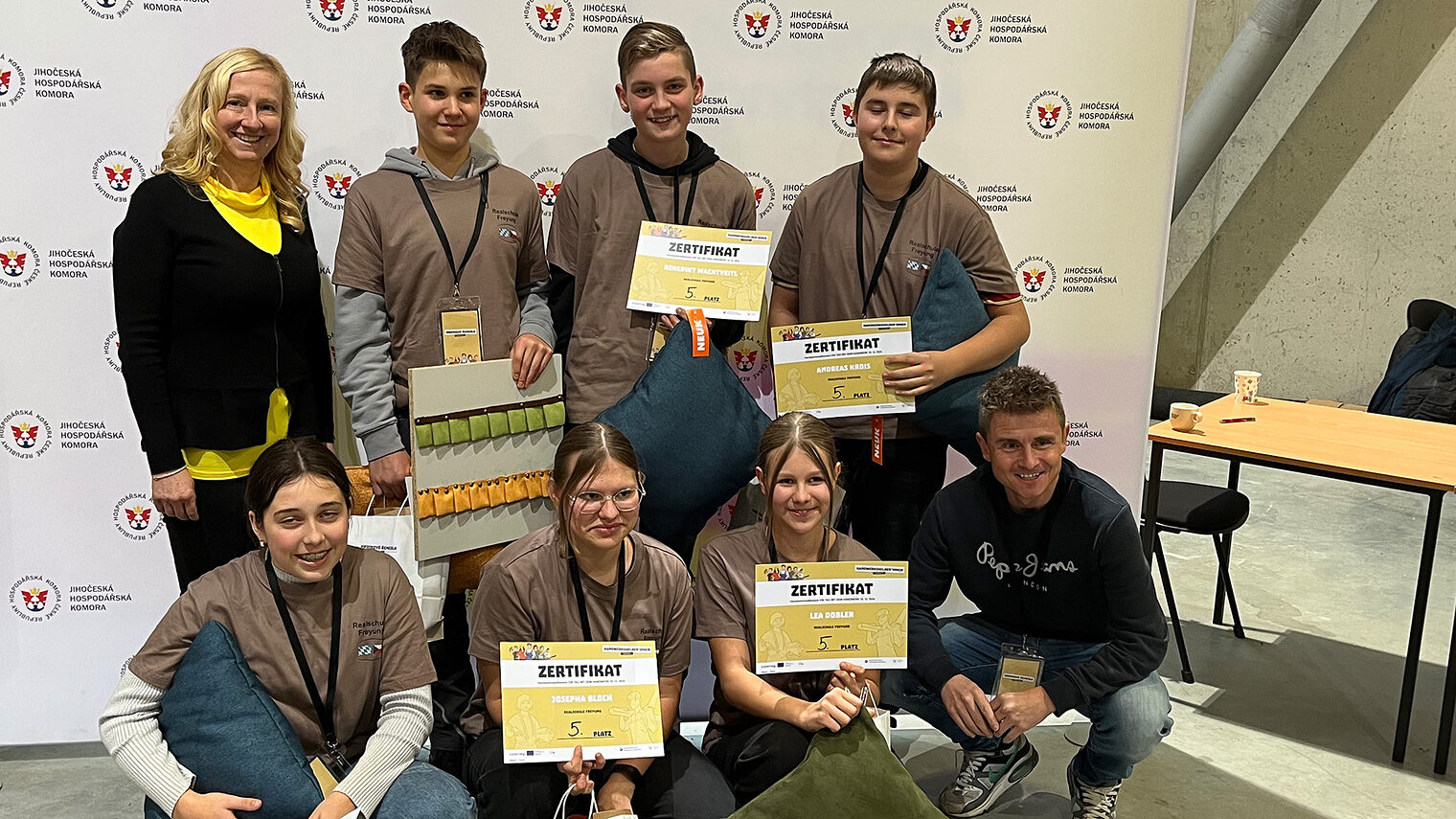 Die Teilnehmer der Realschule Freyung erreichten beim Wettbewerb den fünften Platz.