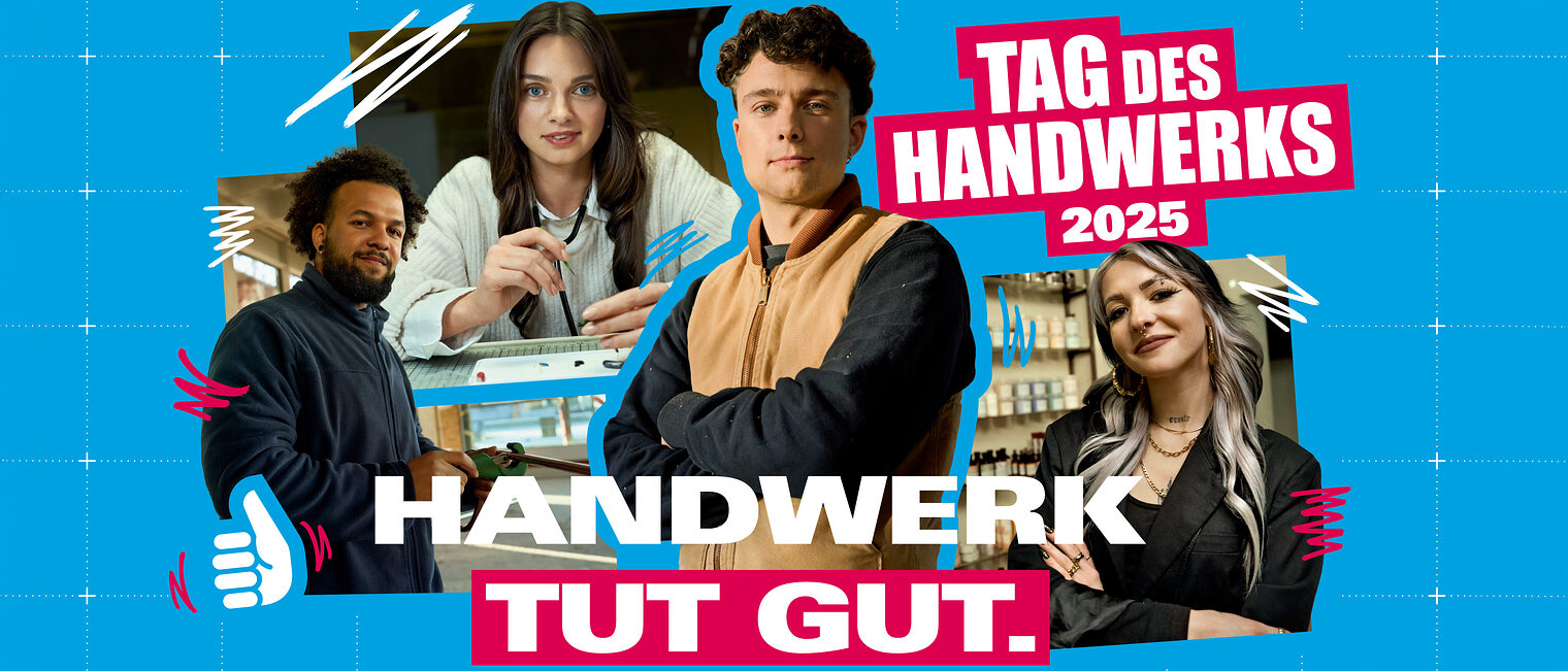 Handwerk tut gut.Vier junge Handwerker sprechen über ihre persönlichen Erfahrungen im Handwerk. 