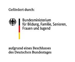 Logo Gefördert durch Bundesministerium für Bildung, Familie, Senioren, Frauen und Jugend aufgrund eines Beschlusses des Deutschen Bundestages