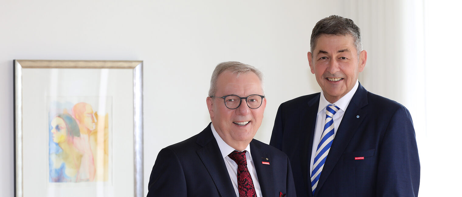 Stellten das Positionspapier der Handwerkskammer zur Kommunalwahl vor: Präsident Dr. Georg Haber und Hauptgeschäftsführer Jürgen Kilger. 