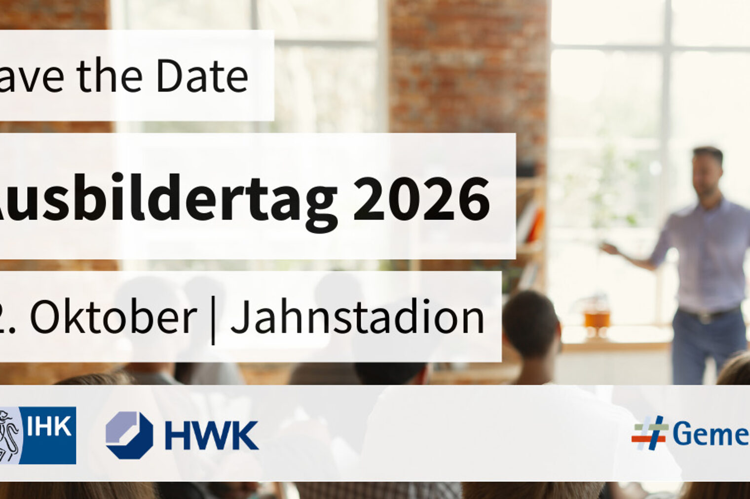 Save the Date - Ausbildertag 2026 am 22. Oktober 2026 im Jahnstadion