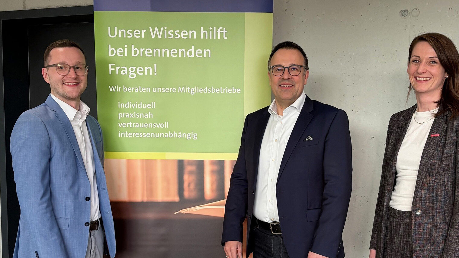 Betriebsberater Johannes Altweck, Bereichsleiter Andreas Keller und Betriebsberaterin Katrin Riedl gaben Vorträge für die Gäste.