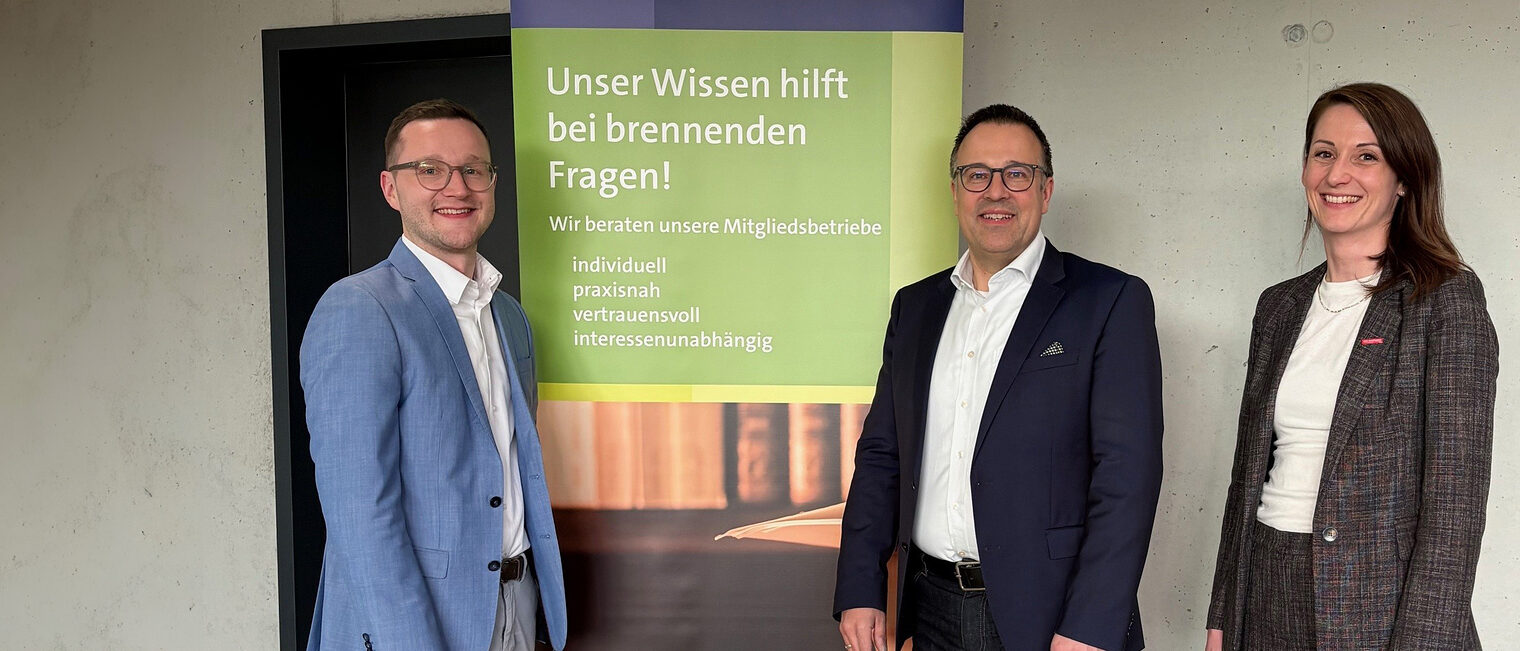 Betriebsberater Johannes Altweck, Bereichsleiter Andreas Keller und Betriebsberaterin Katrin Riedl gaben Vorträge für die Gäste.