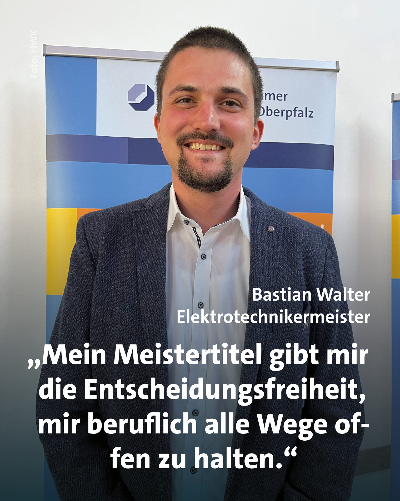 Bastian Walter gibt eine Stellungnahme zu seiner Meisterbesten-Ehrung.