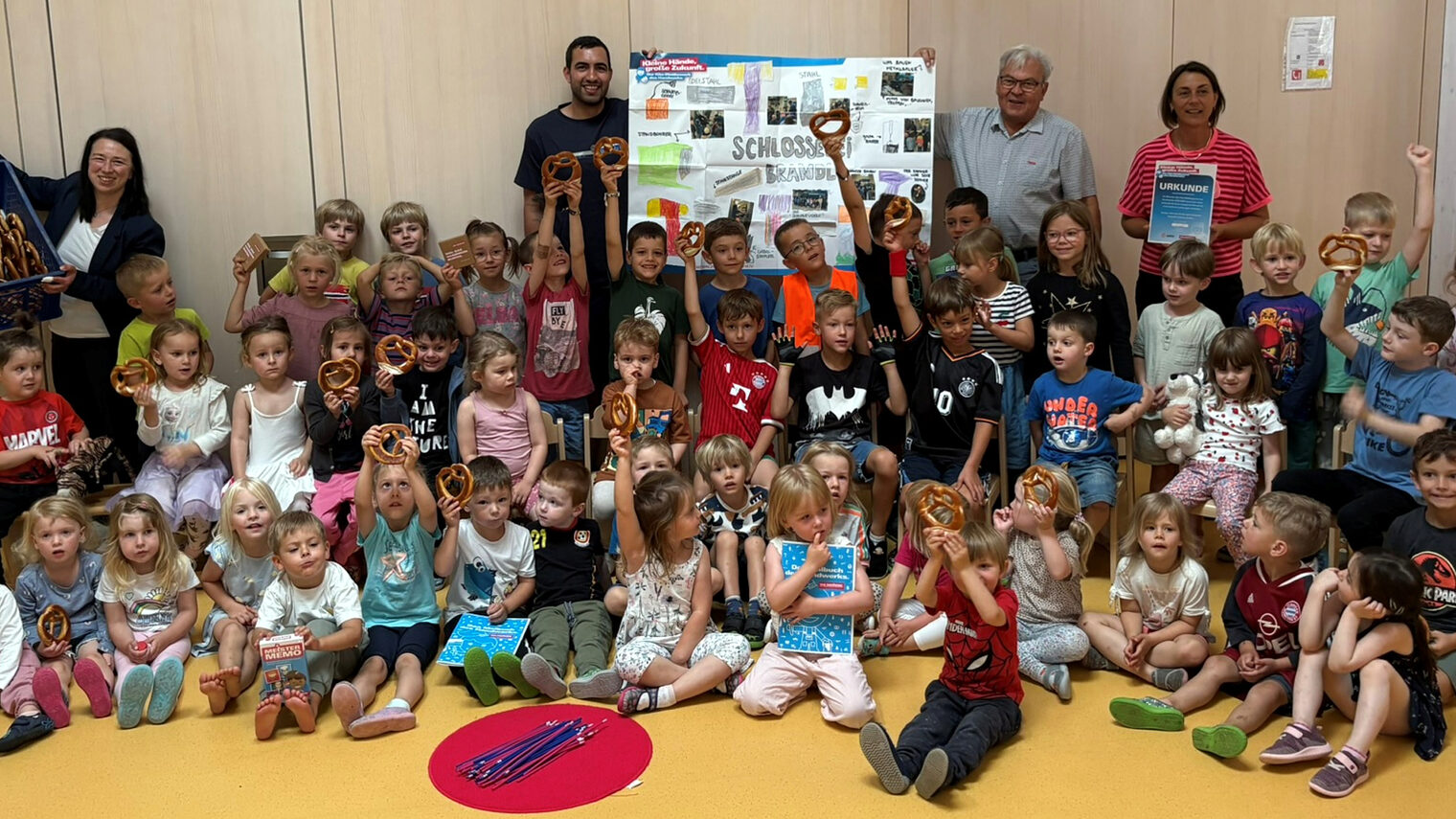 Die Kinder des Kinderhauses Möning freuten sich riesig über ihr Brezen-Frühstück. 